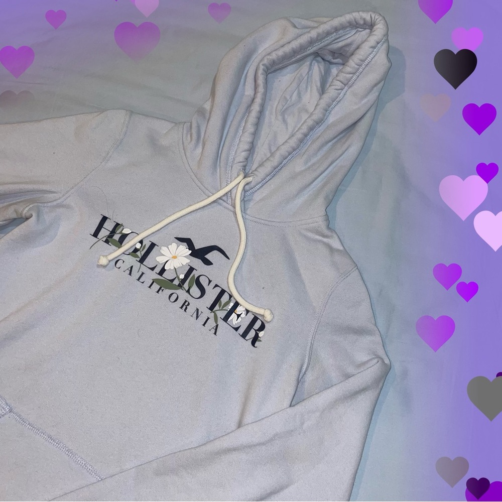 Hollister California hoodie size small light baby blue